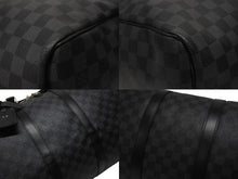 Load image into Gallery viewer, LOUISVUITTON ルイヴィトン キーポルバンドリエール55 ボストンバッグ N41413 ダミエグラフィット キャンバス ブラック 美品 中古 4b005166