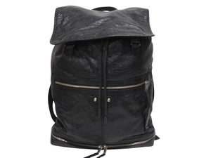 極美品 BALENCIAGA バレンシアガ クラシックトラベラー バックパック リュックサック 340138 レザー ブラック 中古 4b005167
