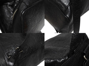 極美品 BALENCIAGA バレンシアガ クラシックトラベラー バックパック リュックサック 340138 レザー ブラック 中古 4b005167