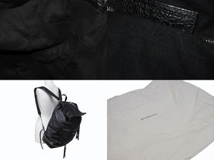 極美品 BALENCIAGA バレンシアガ クラシックトラベラー バックパック リュックサック 340138 レザー ブラック 中古 4b005167