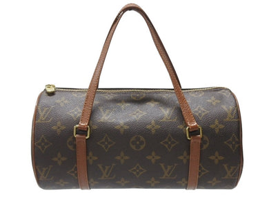 LOUIS VUITTON ルイヴィトン パピヨン26 ハンドバッグ M51386 モノグラム PVC レザー ブラウン ゴールド金具 美品 中古 4b005168