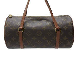 LOUIS VUITTON ルイヴィトン パピヨン26 ハンドバッグ M51386 モノグラム PVC レザー ブラウン ゴールド金具 美品 中古 4b005168