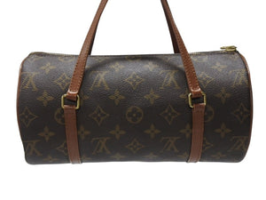 LOUIS VUITTON ルイヴィトン パピヨン26 ハンドバッグ M51386 モノグラム PVC レザー ブラウン ゴールド金具 美品 中古 4b005168