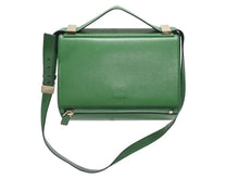 Load image into Gallery viewer, GIVENCHY ジバンシィ パンドラ ボックス ショルダーバッグ ハンドバッグ グリーン レザー ゴールド金具 良品 中古 4b005169