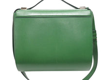 Load image into Gallery viewer, GIVENCHY ジバンシィ パンドラ ボックス ショルダーバッグ ハンドバッグ グリーン レザー ゴールド金具 良品 中古 4b005169
