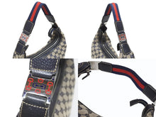 Load image into Gallery viewer, GUCCI グッチ ショルダーバッグ ワンショルダーバッグ 145757 002058 GGキャンバス レザー ベージュ ネイビー レッド 美品 中古 4b005171