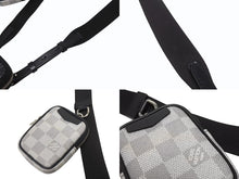 Load image into Gallery viewer, LOUIS VUITTON ルイヴィトン ダミエグラフィット 3D モジュラブルポーチ ショルダーバッグ N60447 ブラック グレー ブルー シルバー金具 美品 中古 4b005172
