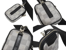 Load image into Gallery viewer, LOUIS VUITTON ルイヴィトン ダミエグラフィット 3D モジュラブルポーチ ショルダーバッグ N60447 ブラック グレー ブルー シルバー金具 美品 中古 4b005172