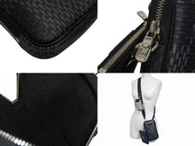 Load image into Gallery viewer, LOUIS VUITTON ルイヴィトン ダミエグラフィット 3D モジュラブルポーチ ショルダーバッグ N60447 ブラック グレー ブルー シルバー金具 美品 中古 4b005172