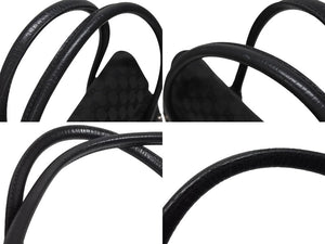 GUCCI グッチ ハンドバッグ トートバッグ ヴィンテージ 120982 002058 GGキャンバス レザー ブラック シルバー金具 良品 中古 4b005174