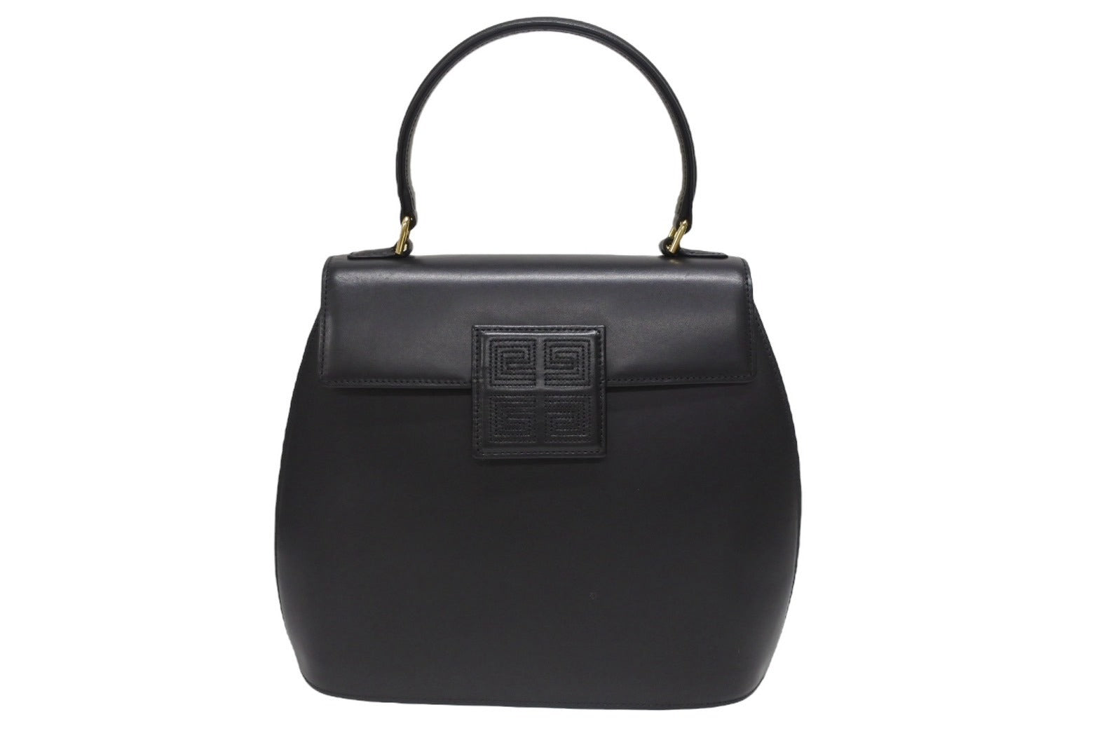 良品ジバンシー ハンドバッグ ミニボストン スエード ブラック　総柄　ビンテージ ミニボストンバッグ ハンドバッグ 2way