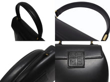 Load image into Gallery viewer, GIVENCHY ジバンシー レザー 初期 ケリー型 ハンドバッグ ブラック 黒 ゴールド金具 ロゴ ステッチ 手持ち 鞄 美品 中古 4b005178