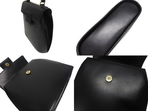 GIVENCHY ジバンシー レザー 初期 ケリー型 ハンドバッグ ブラック 黒 ゴールド金具 ロゴ ステッチ 手持ち 鞄 美品 中古 4b005178