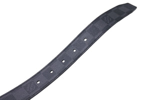 ルイヴィトン ルイヴィトン サンチュール ロゴバックル ワンポイントロゴ ベルト M9638 ブラック サイズ90/36 美品 中古 4b005181 