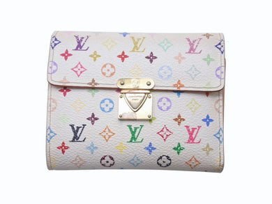 LOUIS VUITTON ルイヴィトン ポルトフォイユ コアラ ブロン M58014 村上隆 ホワイト モノグラム マルチカラー PVC ヌメ革 美品 中古 4b005183