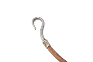HERMES ジャンボチョーカー ネックレス 2連ブレスレット レザー ブラウン シルバー金具 美品 中古 4b005192