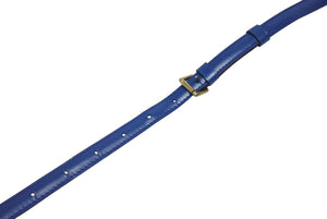 極美品 LOUIS VUITTON ルイヴィトン ショルダーストラップ BJ7224 フランス製 レザー ブルー ゴールド金具 中古 4b005193