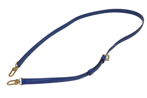 極美品 LOUIS VUITTON ルイヴィトン ショルダーストラップ BJ7224 フランス製 レザー ブルー ゴールド金具 中古 4b005193