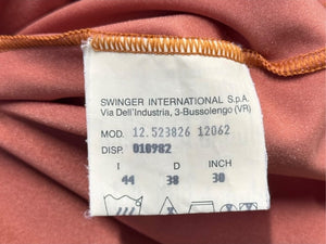 極美品 FENDI フェンディ タンクトップ ノースリーブ 523826 サイズ44 ロゴパッチ ポリアミド エラスタン オレンジ 中古 4b005197