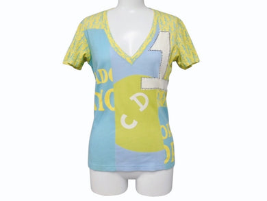 Christian Dior クリスチャンディオール J'ADORE ジャドール Vネック半袖Ｔシャツ 5E16155950 サイズ36 ガリアーノ期 美品 中古 4b005202