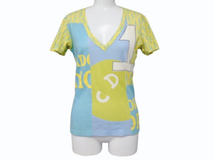 Christian Dior クリスチャンディオール J'ADORE ジャドール Vネック半袖Ｔシャツ 5E16155950 サイズ36 ガリアーノ期 美品 中古 4b005202