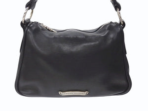新品同様 CHROME HEARTS クロムハーツ チキンナゲットスモール ショルダーバッグ ダガー レザー シルバー925 ブラック 中古 4b005205