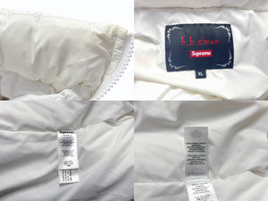 Supreme ×B.B Simon シュプリーム ビービーサイモン 22SS スタッズ装飾ダウンジャケット ナイロン ホワイト サイズXL 美品 中古 4b005207