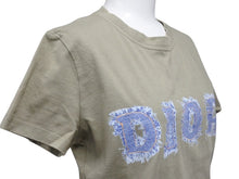 Load image into Gallery viewer, ChristianDior クリスチャンディオール 半袖Tシャツ 3P16155024 サイズ40 デニムロゴ プリント カーキ ガリアーノ期 美品 中古 4b005208
