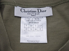 Load image into Gallery viewer, ChristianDior クリスチャンディオール 半袖Tシャツ 3P16155024 サイズ40 デニムロゴ プリント カーキ ガリアーノ期 美品 中古 4b005208