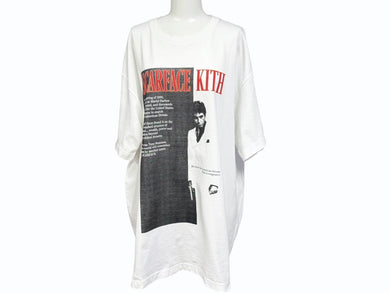 新品未使用 KITH SCARFACE キス スカーフェイス コラボ プリントＴシャツ RN#140659 コットン ホワイト サイズXL 中古 4b005211