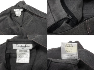 極美品 Christian Dior クリスチャンディオール デニムスカート 3E12033591 サイズ38 ベルテッドデザイン ステッチ ガリアーノ期 中古 4b005215