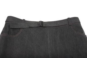 極美品 Christian Dior クリスチャンディオール デニムスカート 3E12033591 サイズ38 ベルテッドデザイン ステッチ ガリアーノ期 中古 4b005215