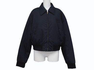 新品未使用 MIUMIU ミュウミュウ Technical Fabric Down Jacket ダウンジャケット ML1086 ショート丈 ブラック 中古 4b005216