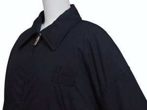 新品未使用 MIUMIU ミュウミュウ Technical Fabric Down Jacket ダウンジャケット ML1086 ショート丈 ブラック 中古 4b005216
