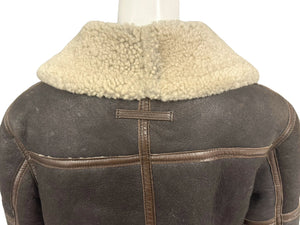Jean Paul GAULTIER ジャンポールゴルチェ ムートンレザージャケット C772002 90 サイズ40 レディース ブラウン 美品 中古 4b005217