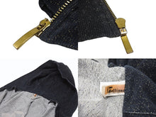 Load image into Gallery viewer, John Galliano ジョンガリアーノ ドルマンスリーブ ジップアップフーディー パーカー サイズXS ラメ ブラック系 美品 中古 4b005218