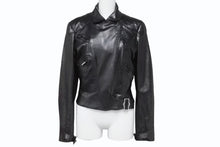 Load image into Gallery viewer, Christian Dior クリスチャンディオール 03SS ダブルライダースジャケット 3H14022000 サイズ38 ガリアーノ期 ブラック 美品 中古 4b005219
