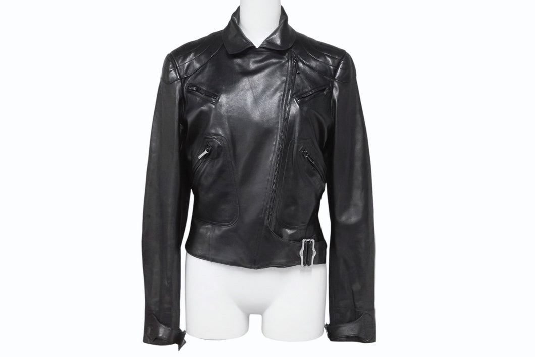 Christian Dior クリスチャンディオール 03SS ダブルライダースジャケット 3H14022000 サイズ38 ガリアーノ期 ブラック 美品 中古 4b005219
