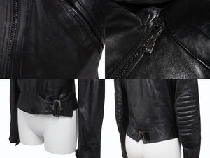 Christian Dior クリスチャンディオール 03SS ダブルライダースジャケット 3H14022000 サイズ38 ガリアーノ期 ブラック 美品 中古 4b005219
