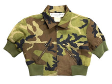 Load image into Gallery viewer, 極美品 Christian Dior クリスチャンディオール 半袖コットンジャケット b1P12021130 サイズ38 カモフラ柄 ガリアーノ期 中古 4b005220