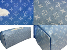 Load image into Gallery viewer, 極美品 LOUIS VUITTON ルイヴィトン ボストンバッグ キーポルバンドリエール 50 M45428 ブルー ホワイト シルバー金具 4b005229