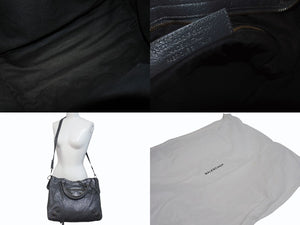 BALENCIAGA バレンシアガ クラシックヴェロ 2WAYバッグ ハンドバッグ ショルダーバッグ 235216 グレー 美品 中古 4b005230