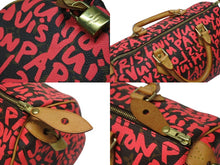 Load image into Gallery viewer, 極美品 LOUIS VUITTON ルイヴィトン モノグラム グラフィティ スピーディ30 ハンドバッグ M93704 ピンク PVC ヌメ革 中古 4b005232