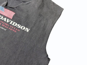 VINTAGE ヴィンテージ 90's HARLEY-DAVIDSON ハーレーダビッドソン カットオフTシャツ ノースリーブ サイズXL 1998年 良品 中古 4b005234