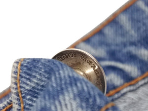 新品未使用 CHROME HEARTS クロムハーツ × LEVI'S リーバイス セメタリークロスパッチ デニムパンツ ジーンズ サイズ36 ブルー 中古 4b005237