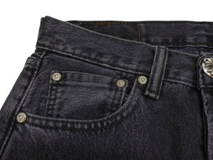 極美品 CHROME HEARTS クロムハーツ × LEVI'S リーバイス セメタリークロスパッチ デニムパンツ ジーンズ サイズ28 ブラック 20パッチ 中古 4b005238