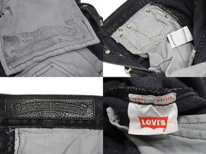 極美品 CHROME HEARTS クロムハーツ × LEVI'S リーバイス セメタリークロスパッチ デニムパンツ ジーンズ サイズ28 ブラック 20パッチ 中古 4b005238