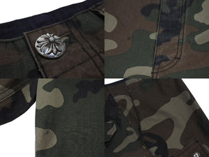 新品未使用 CHROME HEARTS クロムハーツ Devil Dog Shorts デビルドッグショーツ サイズ33 CHクロスパッチ カモフラ 中古 4b003719