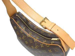 極美品 LOUIS VUITTON ルイヴィトン クロワッサンMM ワンショルダーバッグ M51512 モノグラム PVC レザー ブラウン 中古 4b005243