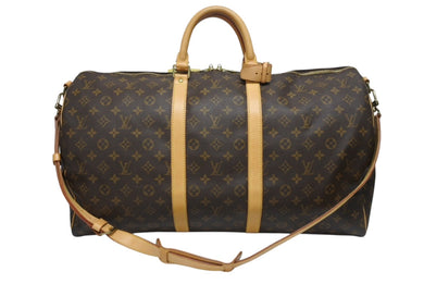 LOUIS VUITTON ルイヴィトン キーポル バンドリエール55 ボストンバッグ M41414 モノグラム ブラウン 美品 中古 4b005249